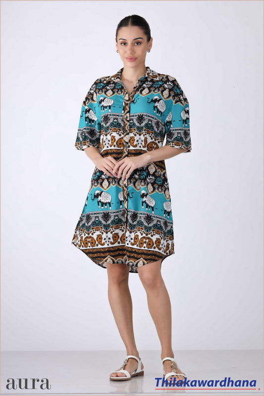 Aura Turquoise Trail Dress