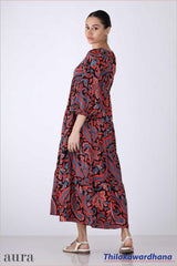 Aura Paisley Charm Maxi Dress