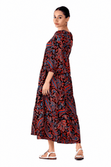 Aura Paisley Charm Maxi Dress