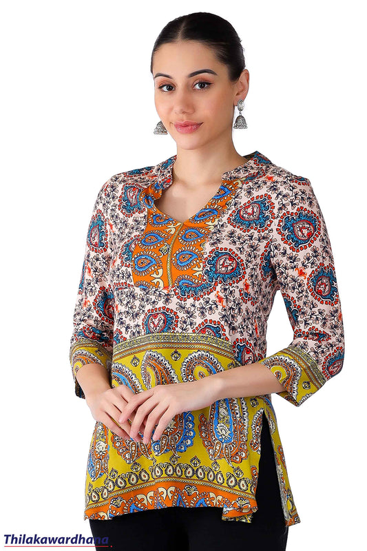 Engage Printed Kurtha Top