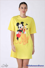 Bella Printed T Shirt Dress