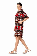 Aura Crimson Trail Dress