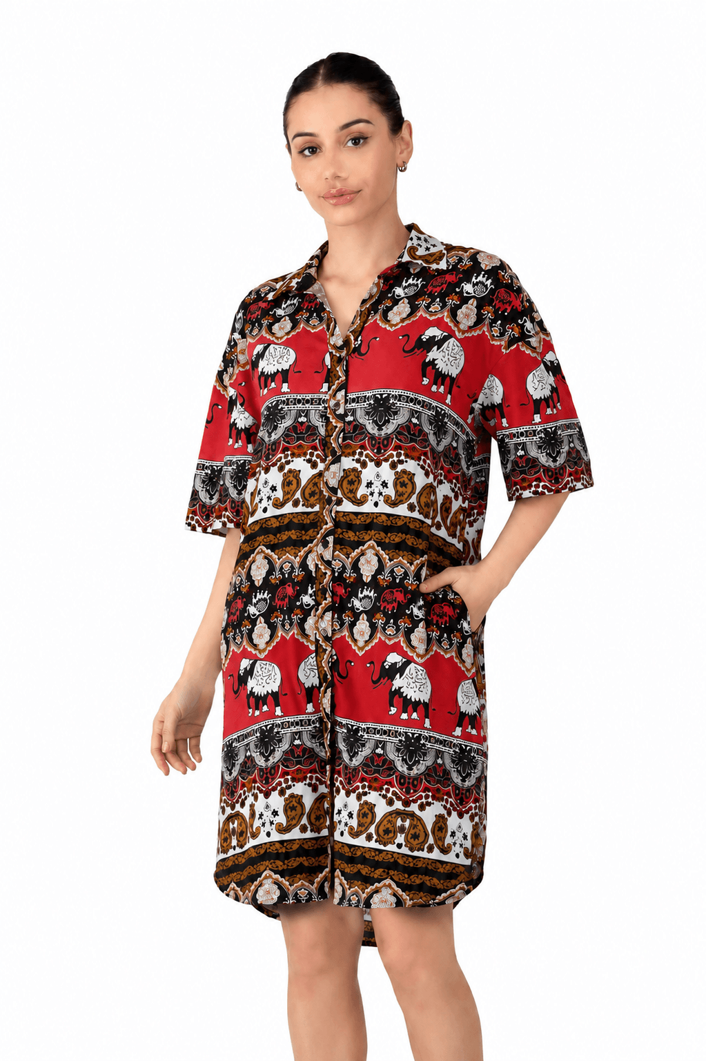 Aura Crimson Trail Dress