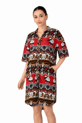 Aura Crimson Trail Dress