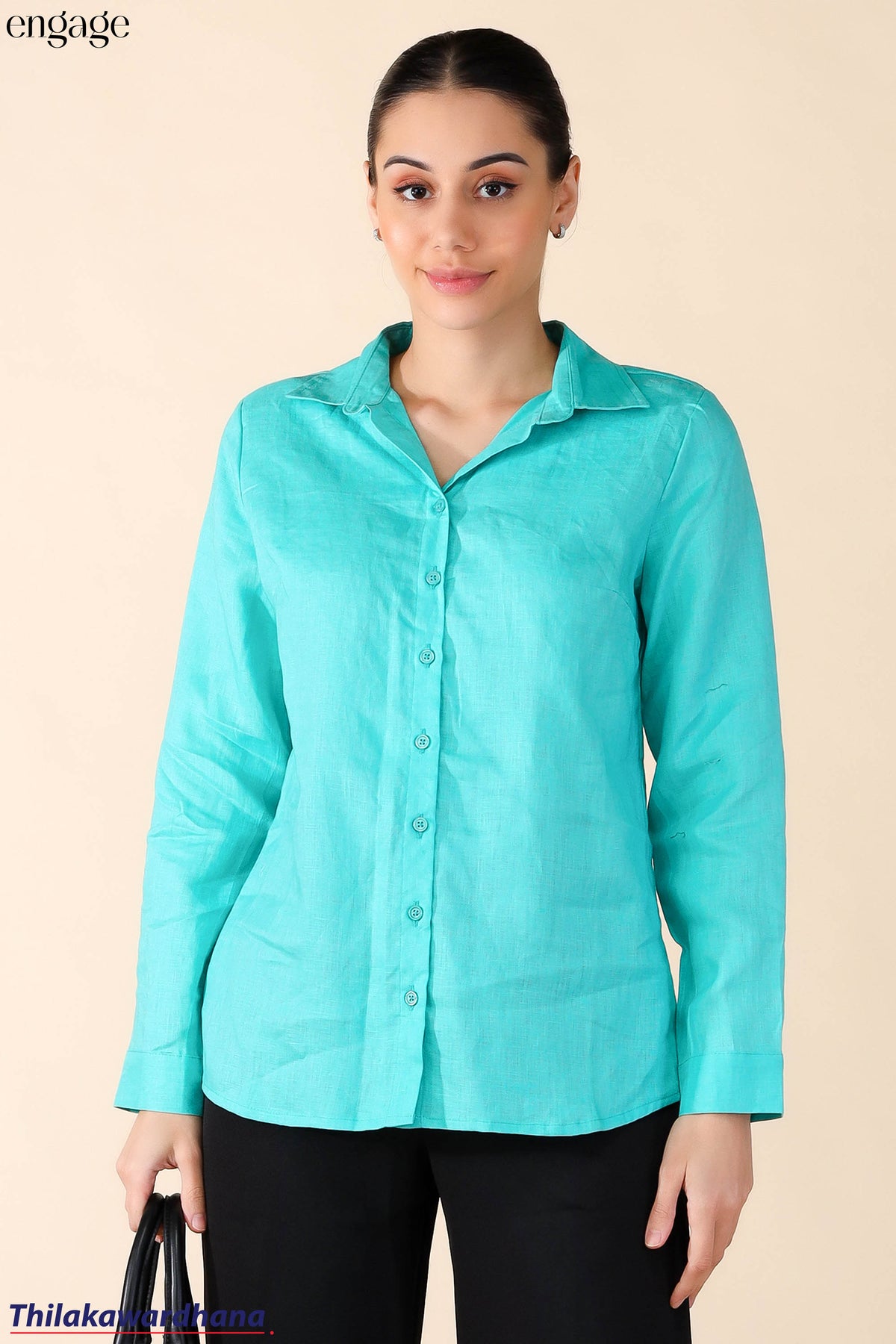 Engage Long Sleeve Linen Top