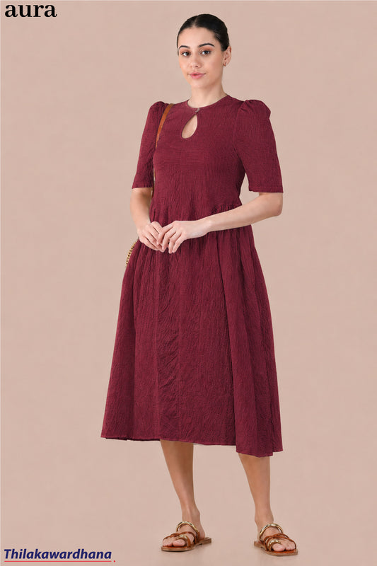 Aura Vintage Crimson Dress
