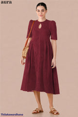 Aura Vintage Crimson Dress