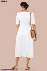 Aura Vintage Ivory Dress