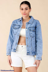 Back Embellished Denim Jacket