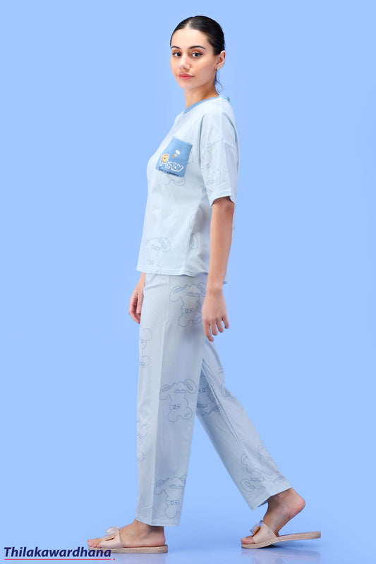 Printed 2pcs Pijama Kit