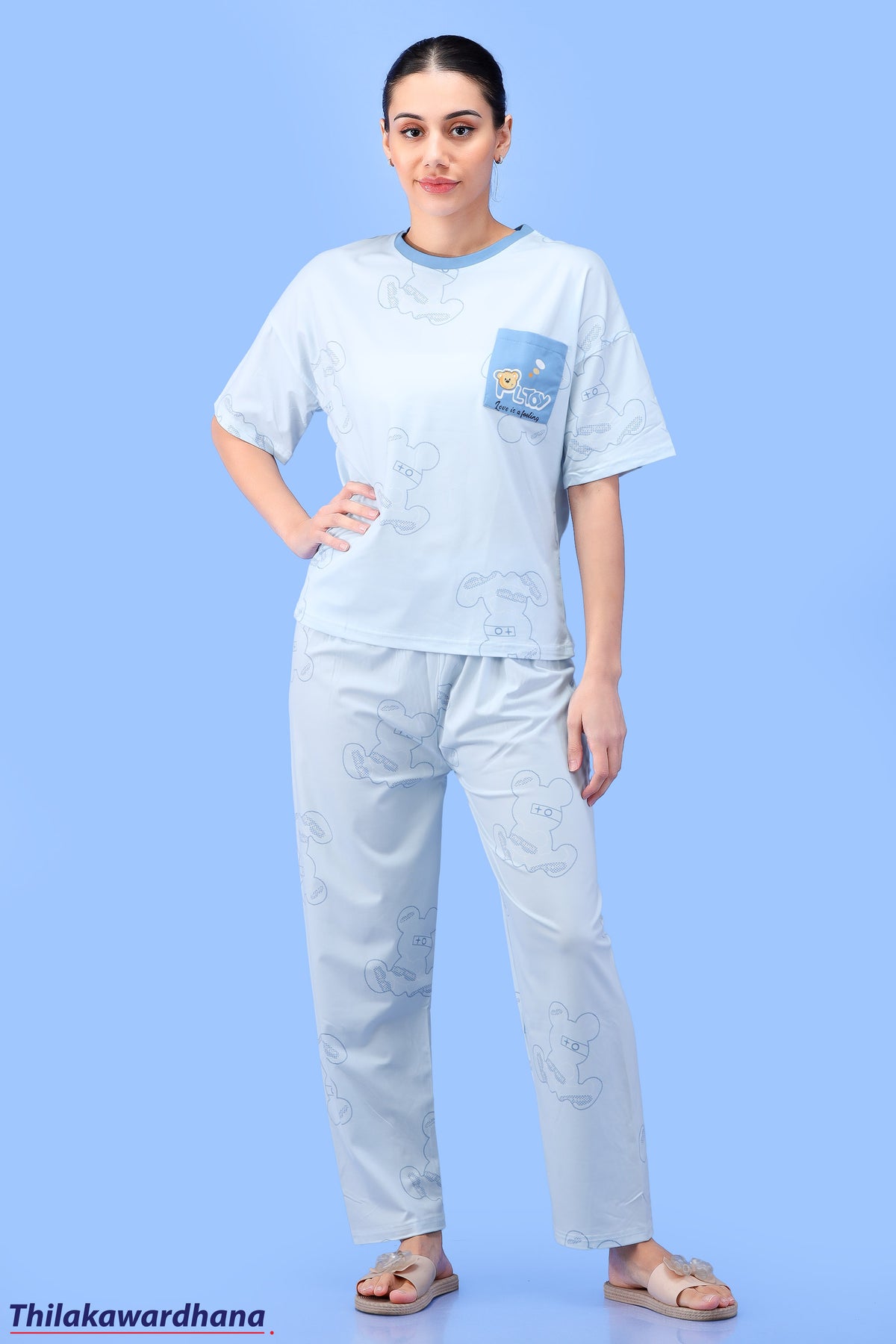 Printed 2pcs Pijama Kit