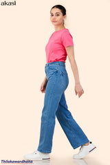 Mid Washed High Rise Jean