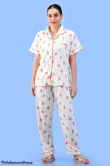 Printed 3pcs Pijama Kit - Free Size