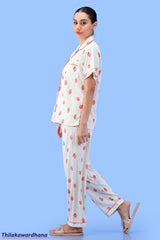 Printed 3pcs Pijama Kit - Free Size