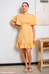 Tendenza Flutter Sleeve Mini Dress