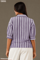 Tendenza Three Quarter Striped Shirt
