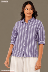Tendenza Three Quarter Striped Shirt