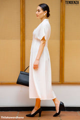 Tendenza Fitted Waist Midi Dress