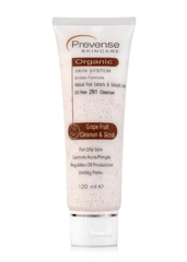 Prevense Grape fruit Cleanser & Scrub For Oily Skin - 120ml