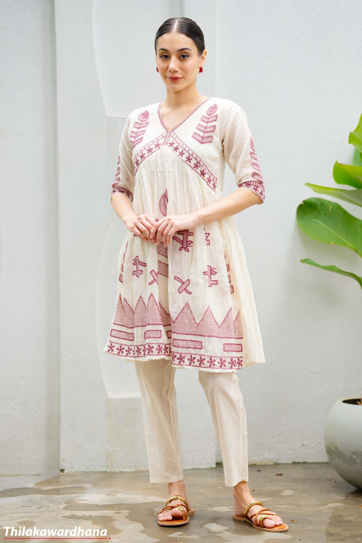 Embroidered 2 Piece Dress Set