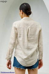 Engage Long Sleeve Linen Top
