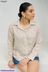 Engage Long Sleeve Linen Top