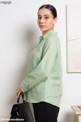 Engage Long Sleeve Linen Top