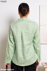 Engage Long Sleeve Linen Top