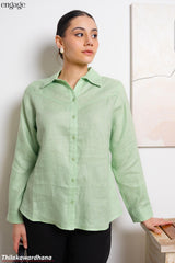 Engage Long Sleeve Linen Top