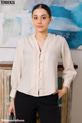 Tendenza Trim Lace Insert Tunic Top