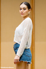 Featherlight Mesh Top - Free Size