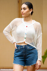 Featherlight Mesh Top - Free Size