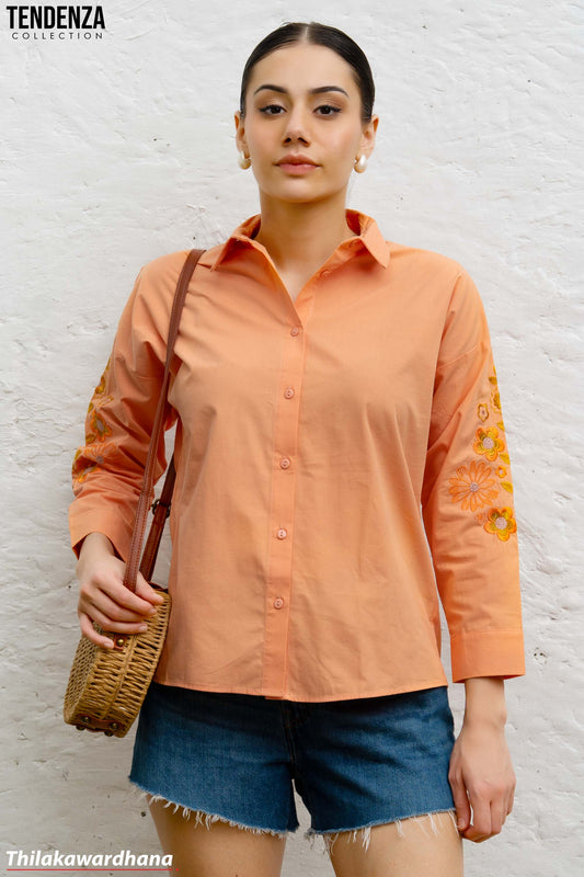 Tendenza Maxime Dusty Embroidered Top