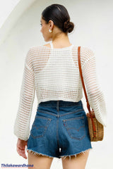 Featherlight Mesh Top - Free Size