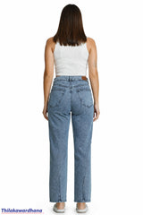 Retro Wash Straight Wide Leg Jean
