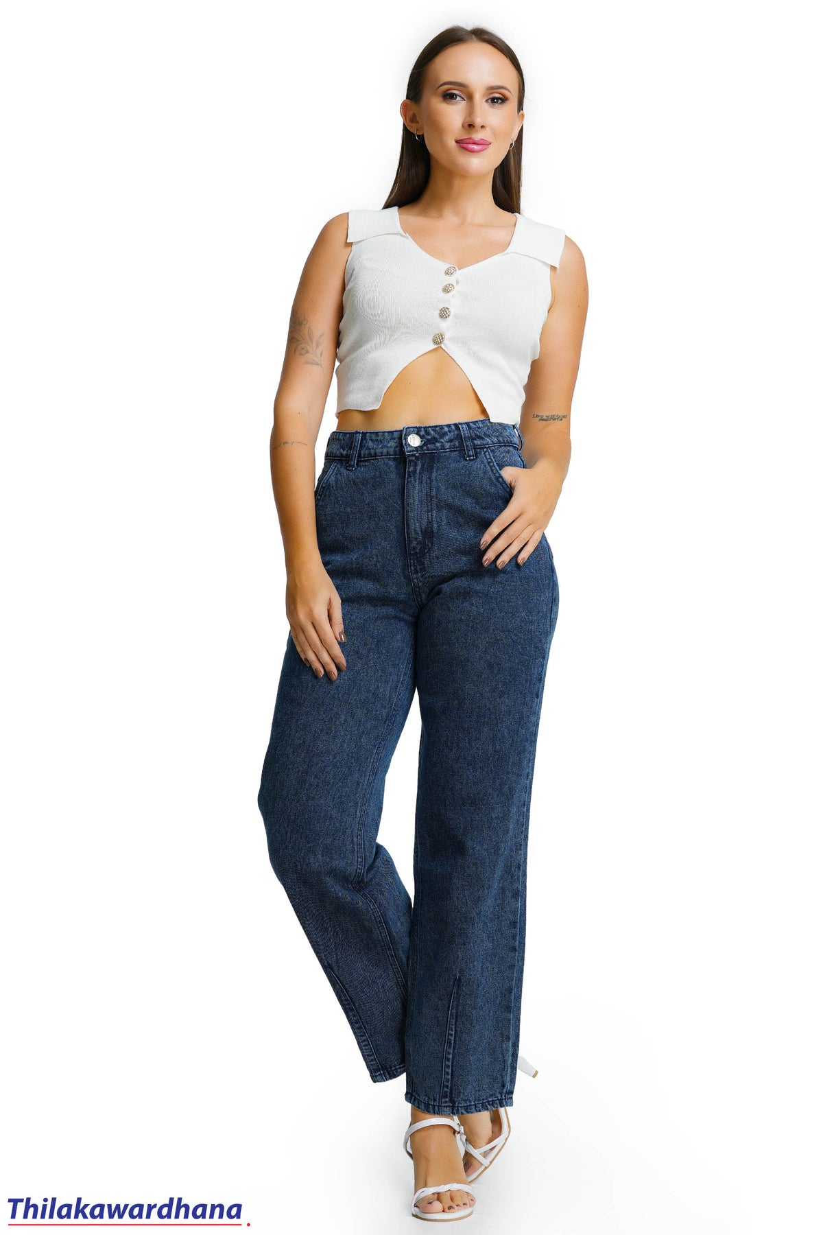 Dark Wash Straight Leg Jean