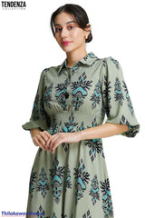 Tendenza Elegant Floral Printed Maxi Dress
