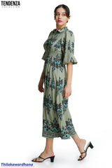 Tendenza Elegant Floral Printed Maxi Dress