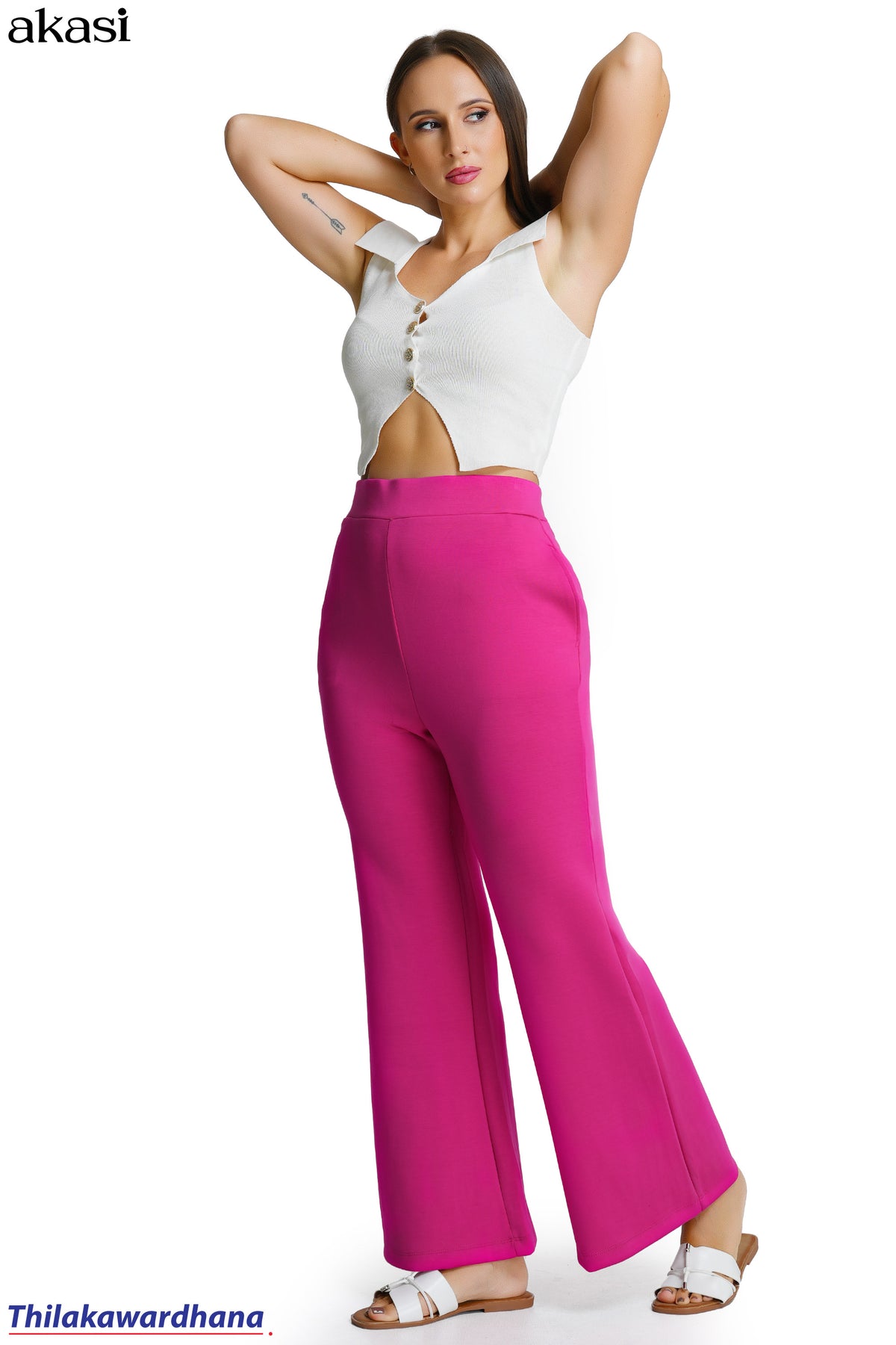 Akasi Wide Leg Stretch Knit Pant