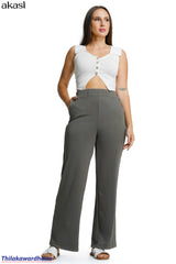 Akasi High Rise Straight Wide Leg Pant