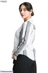 Aura Embroidered Long Sleeve Top
