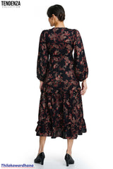 Tendenza Deep V Neck Maxi Dress