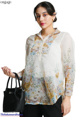 Engage Blush Bloom Floral Printed Tunic Top