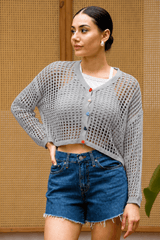 Featherlight Mesh Top - Free Size