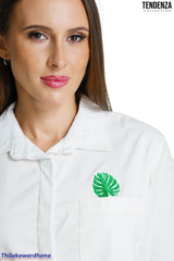 Tendenza Embroidered Linen Shirt