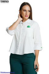 Tendenza Embroidered Linen Shirt