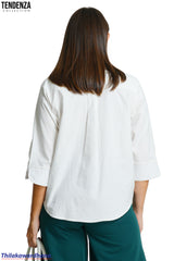 Tendenza Embroidered Linen Shirt