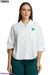 Tendenza Embroidered Linen Shirt
