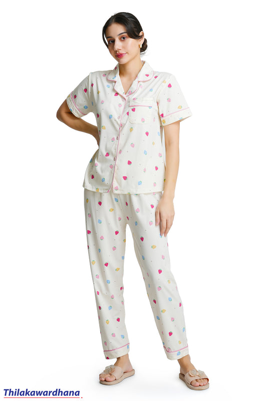 Printed 2pcs Night Dress Set