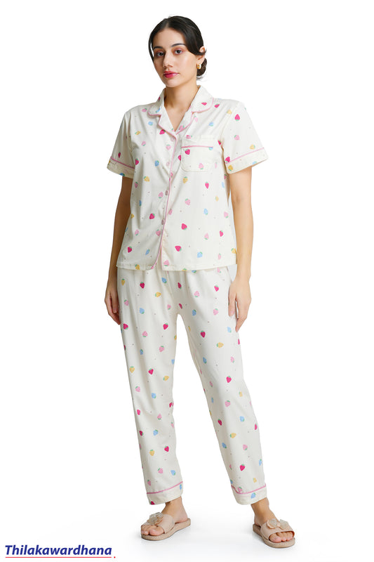 Printed 2pcs Night Dress Set